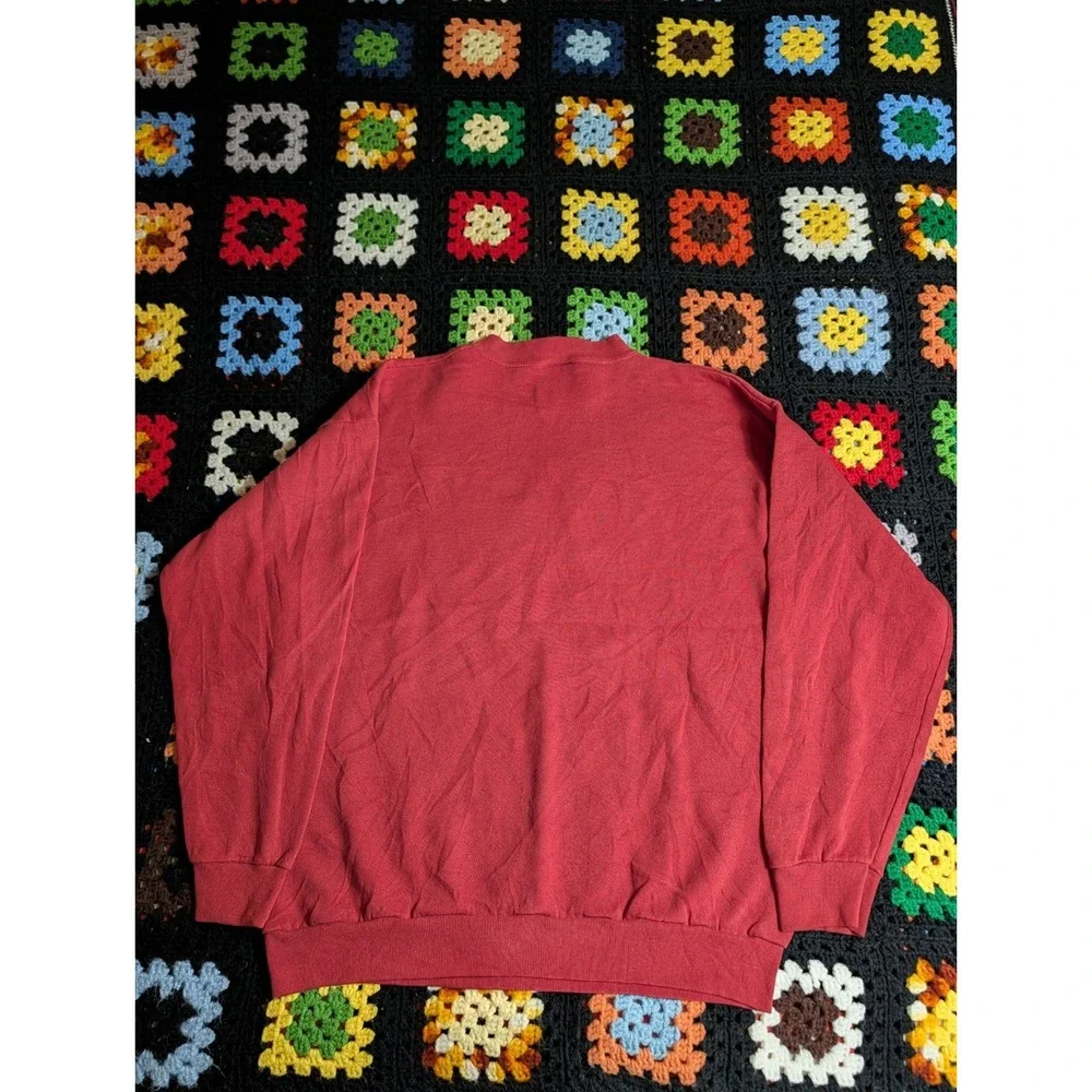 Vintage TSI Pullover Sweater Men's Large Varsity Squad Red 1990s